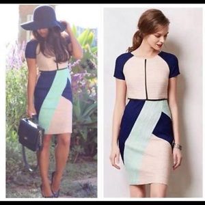 Anthropologie Maeve Colorblock Dress